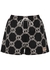 Black GG-monogram jersey shorts - Gucci