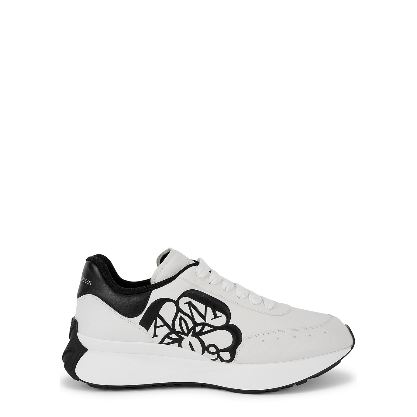 Alexander McQueen Runner Off-white Leather Sneakers - White And Black - 10