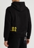 Black tiger-print hooded cotton sweatshirt - Dsquared2