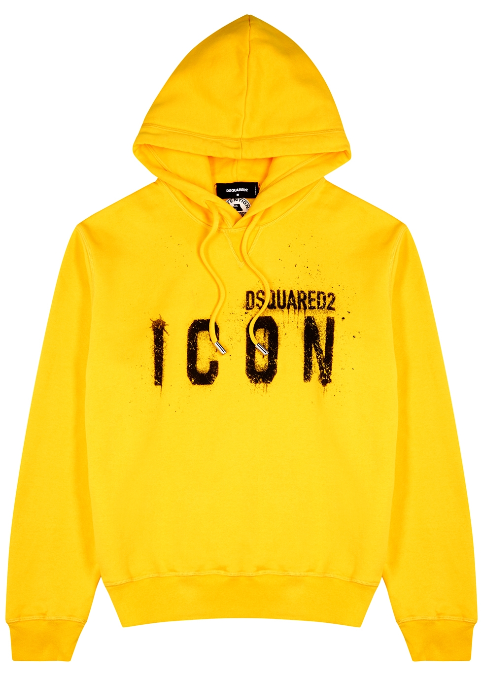 Dsquared2 Icon yellow hooded cotton sweatshirt - Harvey Nichols