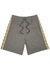 Grey logo-trimmed cotton shorts - Gucci