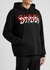 Black logo hooded cotton sweatshirt - Gucci