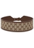 GG-monogrammed canvas and leather waist belt - Gucci