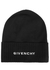 Black logo-embroidered wool beanie - Givenchy