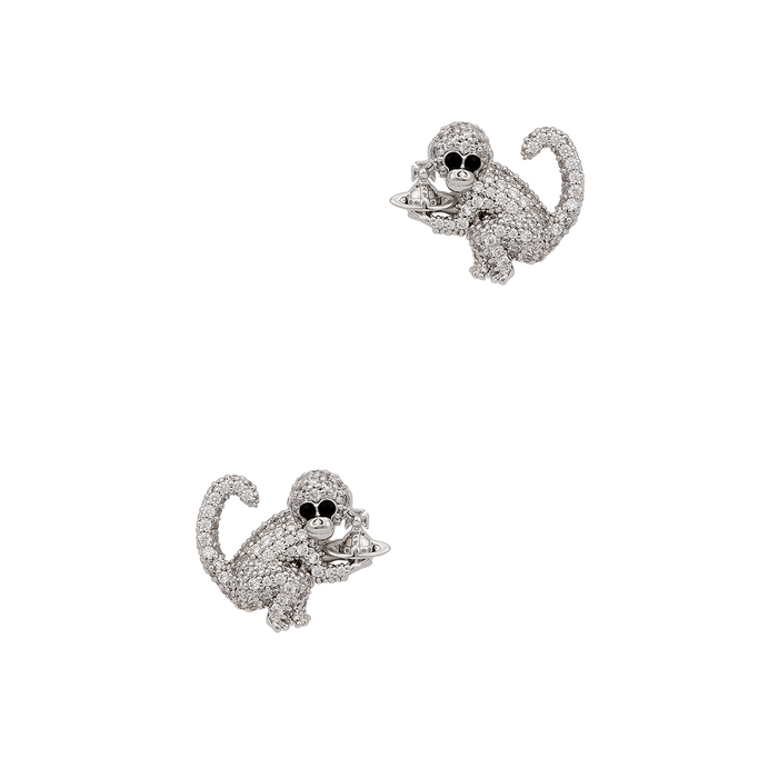 Vivienne Westwood Ramiza Monkey Silver-tone Earrings