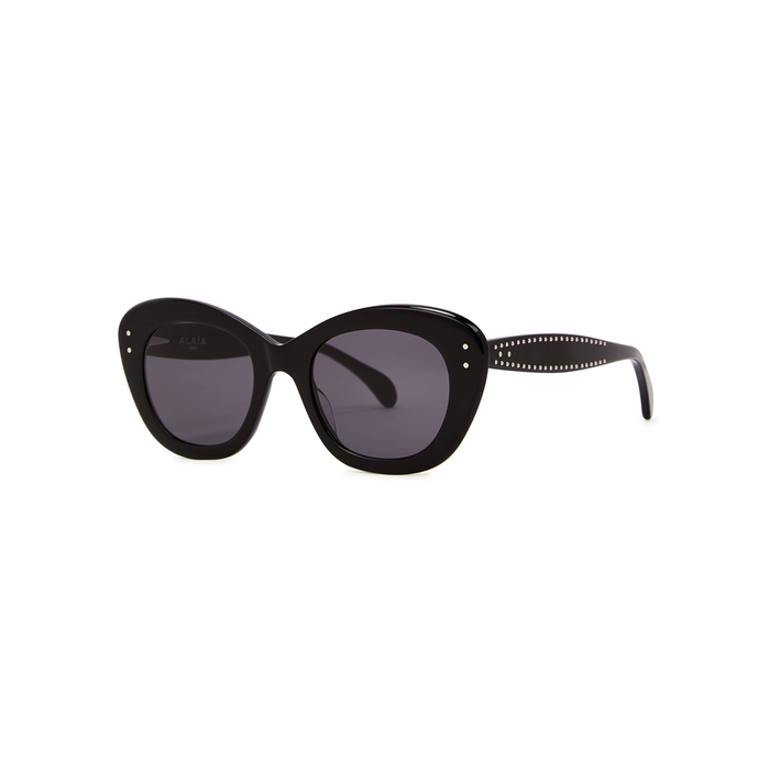 Alaïa Black Oversized Cat-eye Sunglasses
