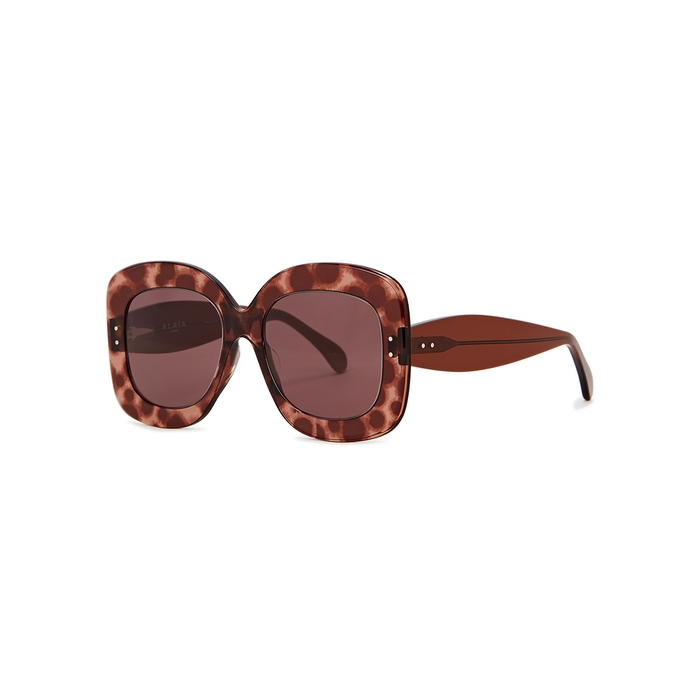 Alaïa Brown Oversized Sunglasses