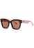 Black square-frame sunglasses - Gucci