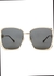 Horsebit gold-tone oversized sunglasses - Gucci