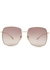 Gold-tone oversized square-frame sunglasses - Gucci