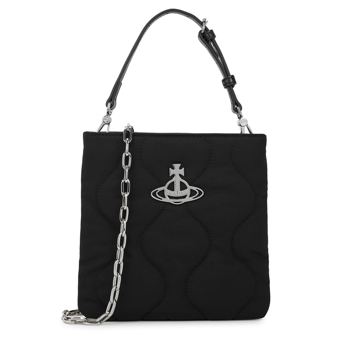 Vivienne Westwood Camper Black Quilted Nylon Cross-body Bag