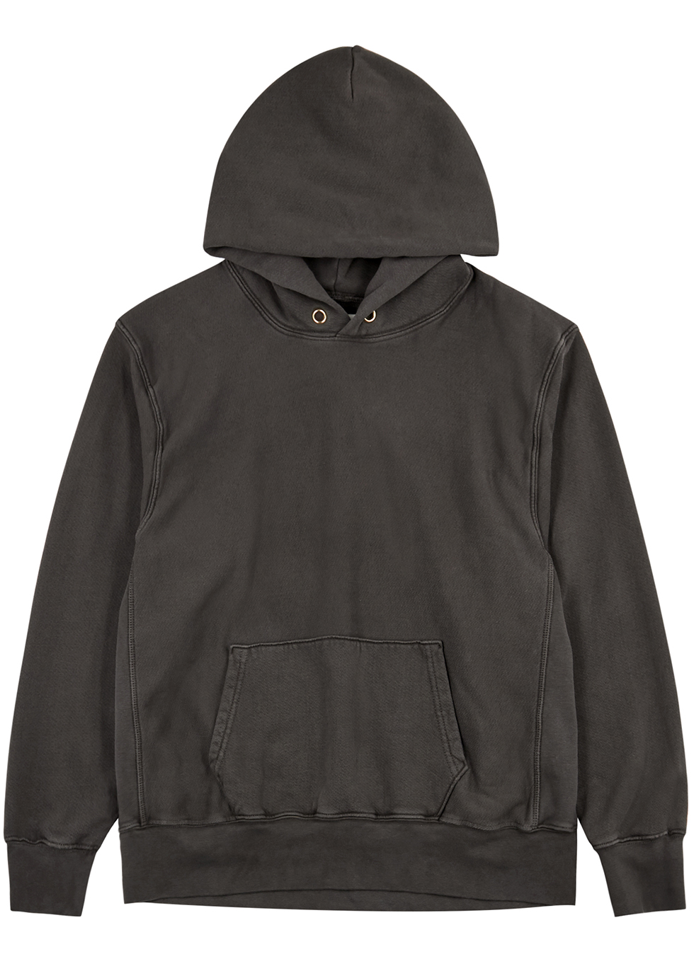 Charcoal hooded cotton sweatshirt
