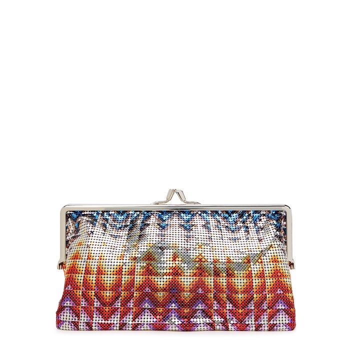 Paco Rabanne Pixel Printed Chainmail Clutch