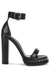 125 black studded leather platform sandals - Alexander McQueen