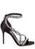 100 black embellished satin sandals - Alexander McQueen