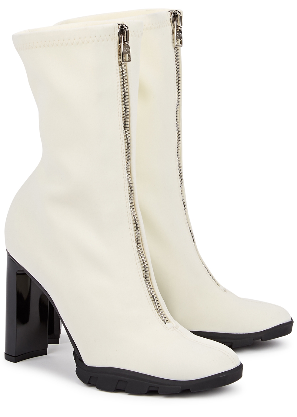 在庫有】 【ALEXANDER MCQUEEN】Slim Tread ankle boots ショートブーツ・ブーティ 色・サイズを選択:WHITE  - raffles.mn