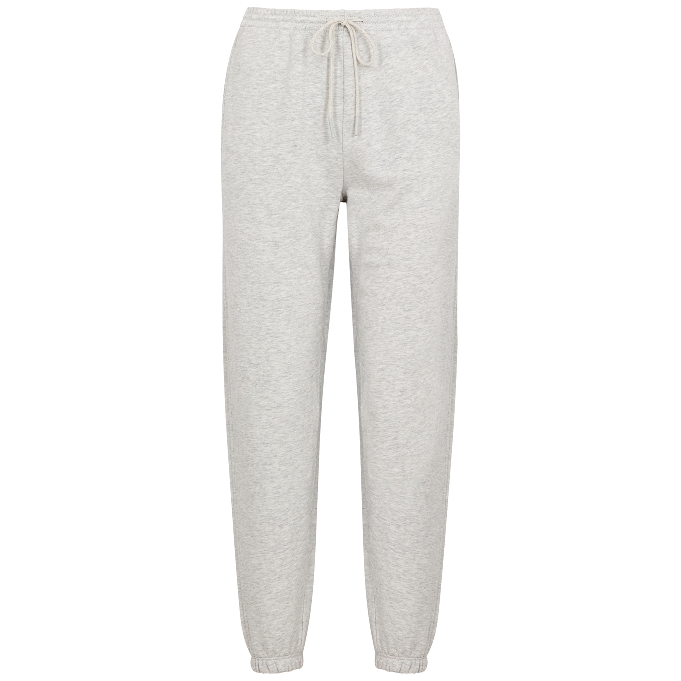 Grey Mélange Cotton Sweatpants