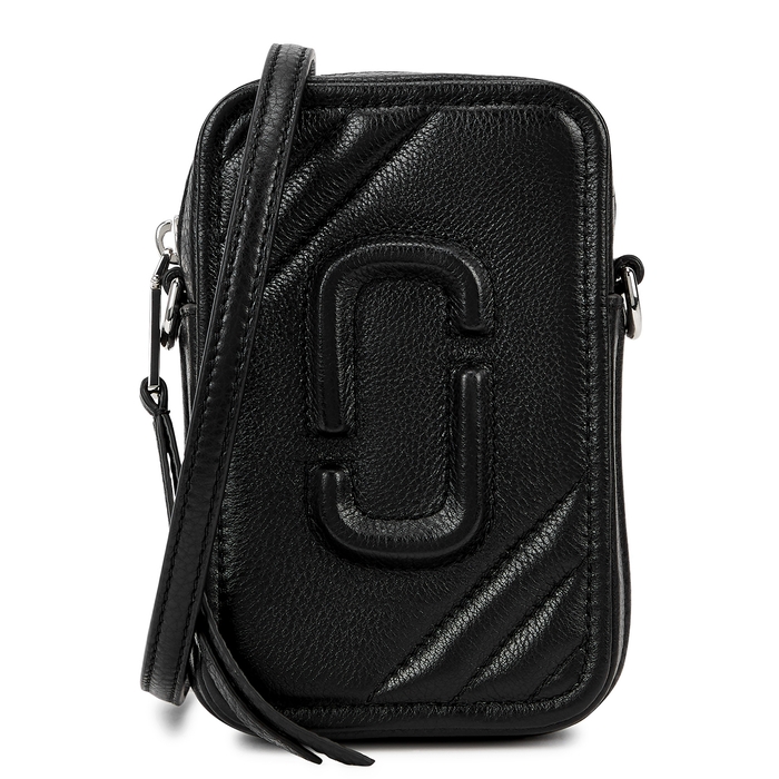 Marc Jacobs (The) The Moto Shot Black Leather Cross-body Phone Case