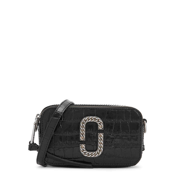 Marc Jacobs The Snapshot Crocodile-effect Leather Cross-body Bag In ...
