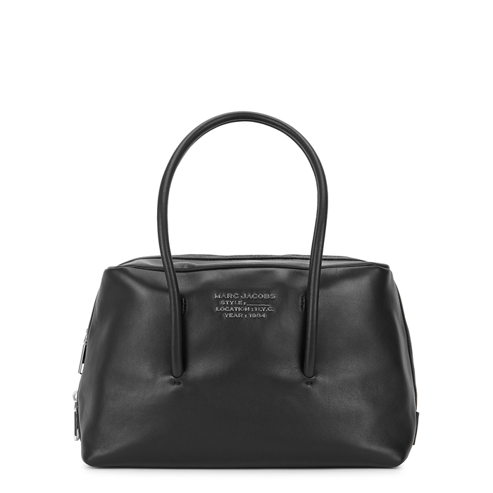 Marc Jacobs (The) The Duet Black Leather And Canvas Tote