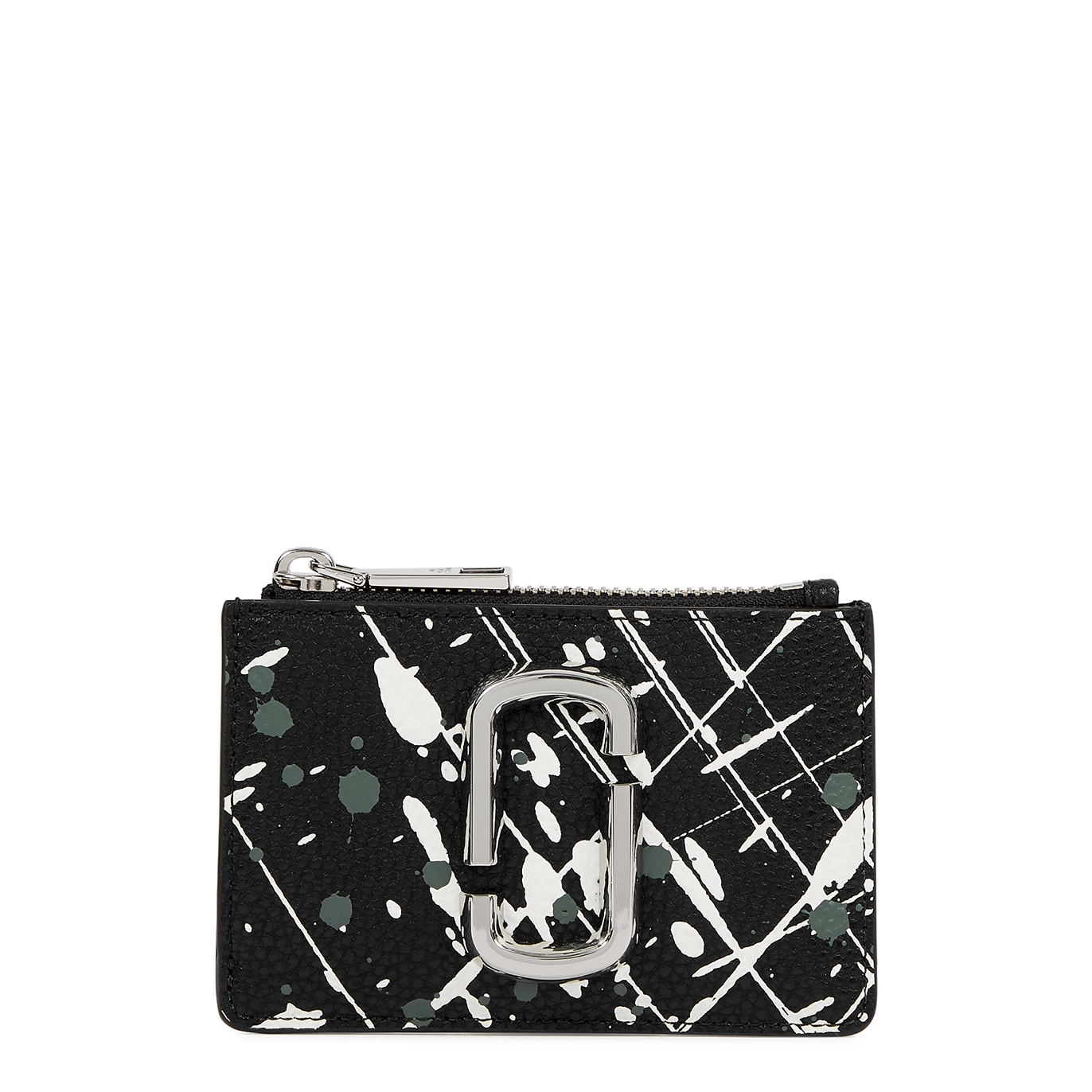 Marc Jacobs The Splatter Printed Leather Wallet - Black - One Size