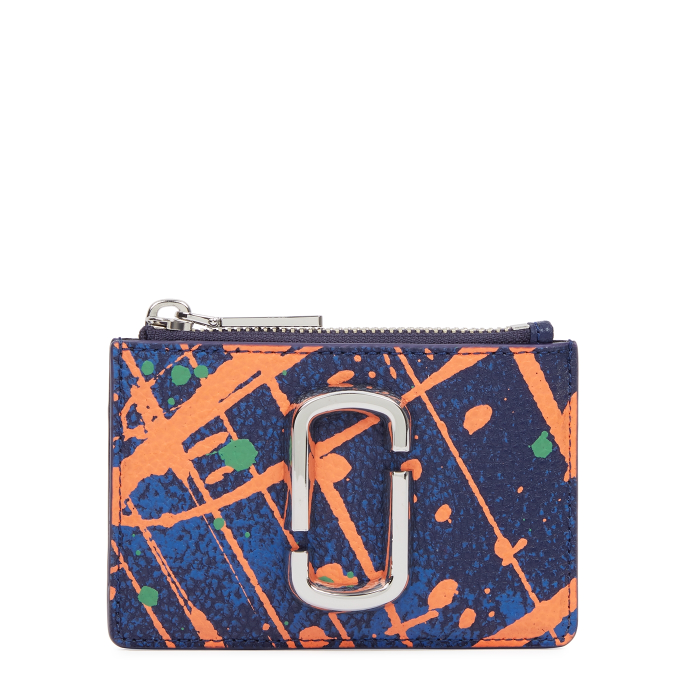 Marc Jacobs The Splatter Printed Leather Wallet - Blue - One Size