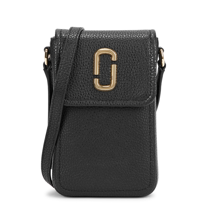 Marc Jacobs (The) The Glam Shot Black Leather Cross-body Phone Case