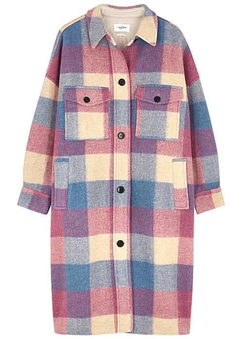 Isabel Marant Fontizi checked flannel coat - Harvey Nichols