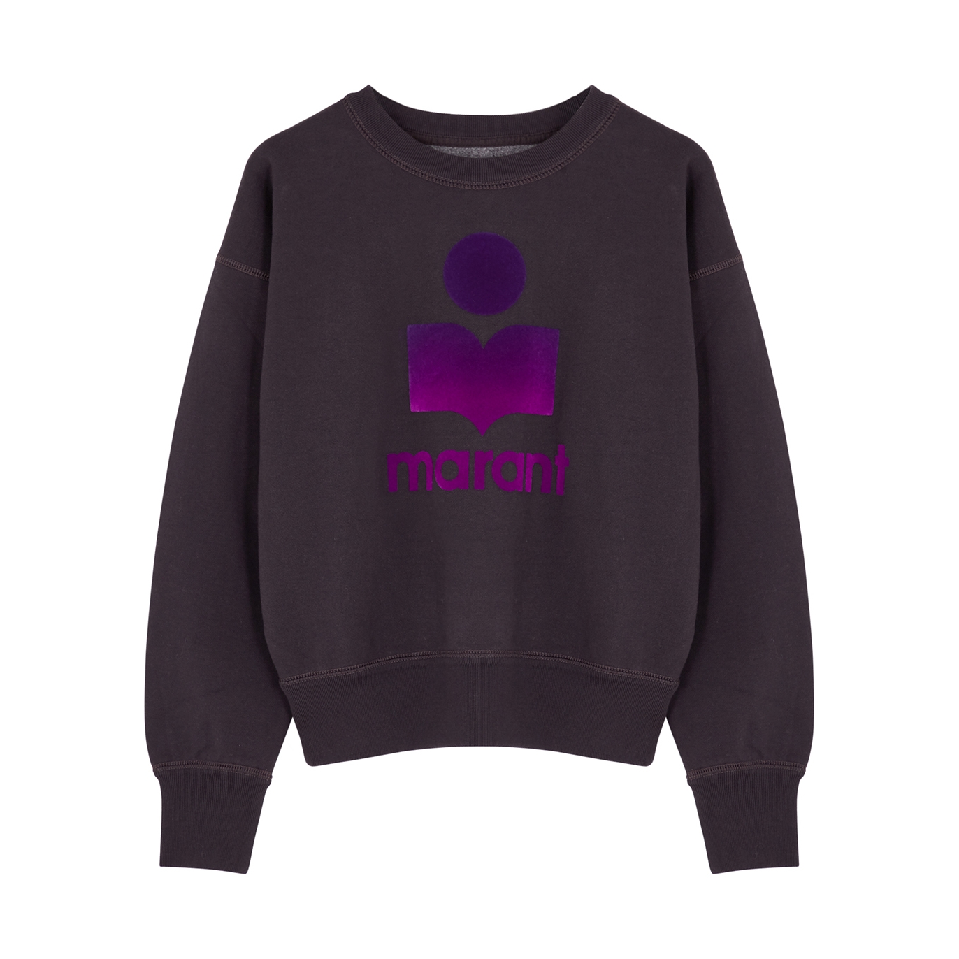 Isabel Marant Étoile Mobyli Grey Logo Cotton-blend Sweatshirt - Purple - 8