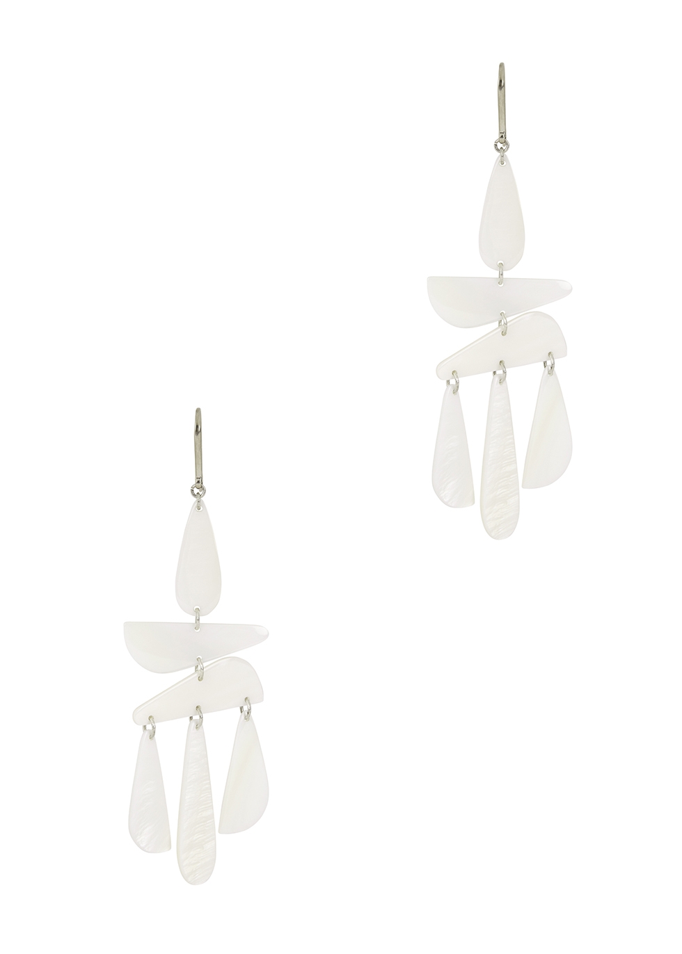 Silver-tone drop earrings