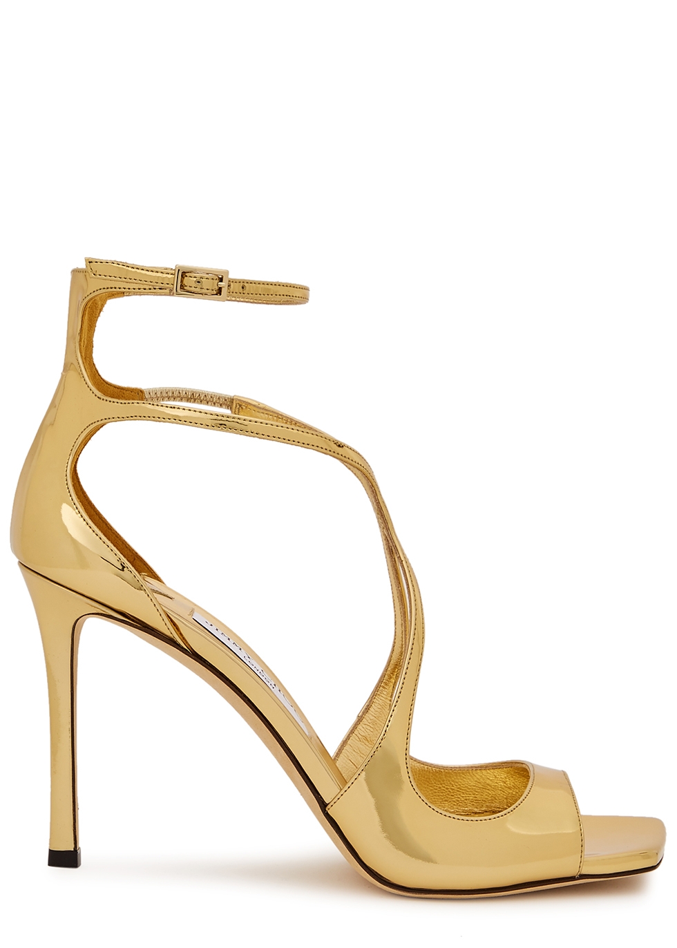 Azia 95 gold patent leather sandals