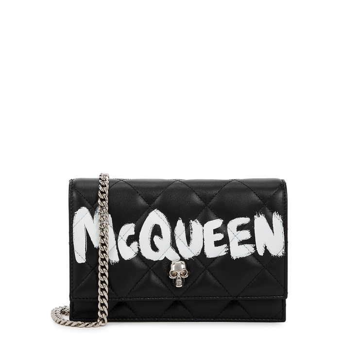 Alexander McQueen Mini Black Quilted Leather Shoulder Bag