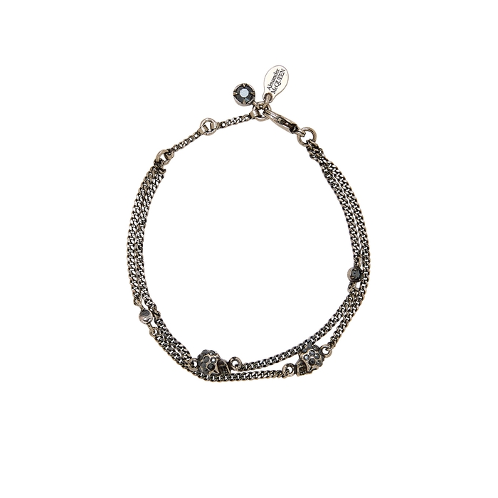 Alexander McQueen Skull-embellished Silver-tone Chain Bracelet