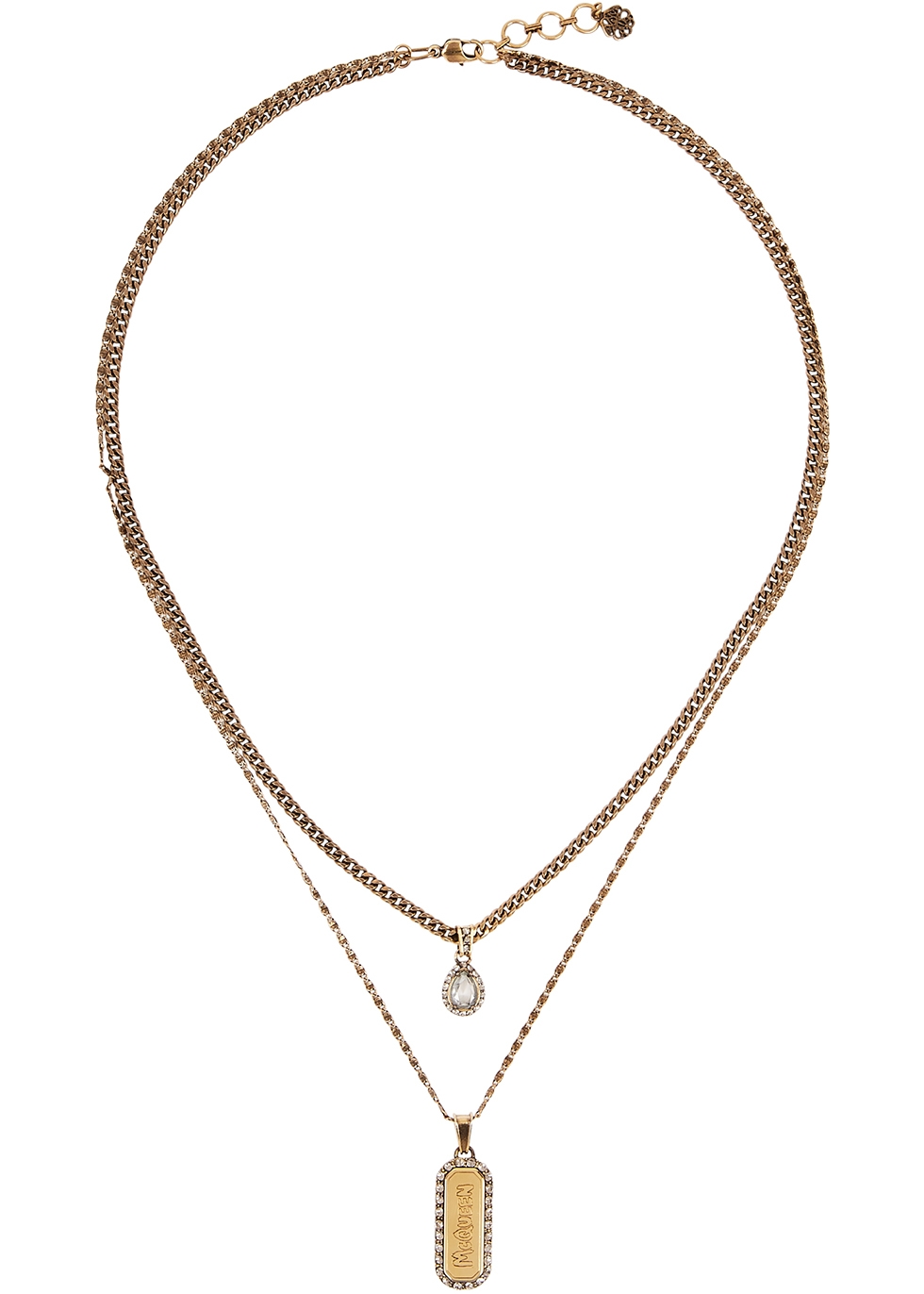 Alexander McQueen Gold-tone layered chain necklace