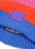 Pansy striped ribbed logo wool beanie - Acne Studios