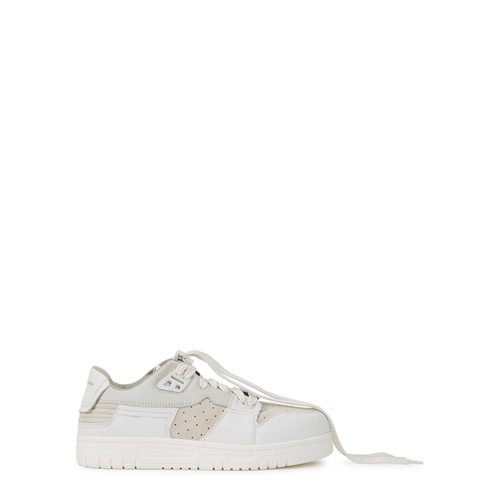 acne studios white panelled leather sneakers - 8
