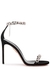 Love Link 105 black embellished grosgrain sandals - AQUAZZURA