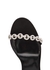 Love Link 105 black embellished grosgrain sandals - AQUAZZURA