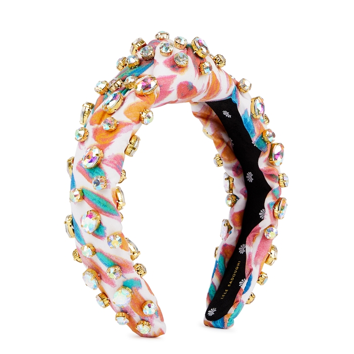 Lele Sadoughi Rainbow Confetti Crystal-embellished Headband
