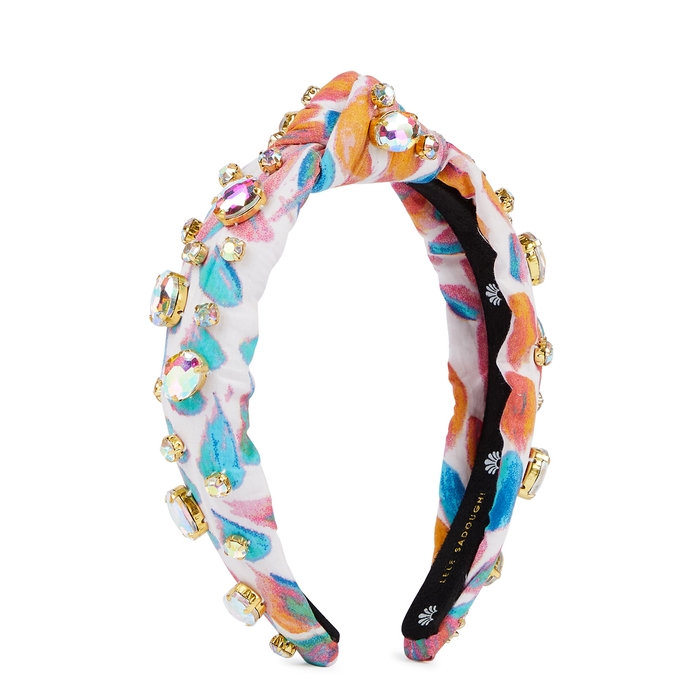 Lele Sadoughi KIDS Rainbow Confetti Crystal-embellished Headband