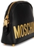 Black logo leather cross-body bag - MOSCHINO