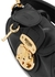 Black small leather cross-body bag - MOSCHINO