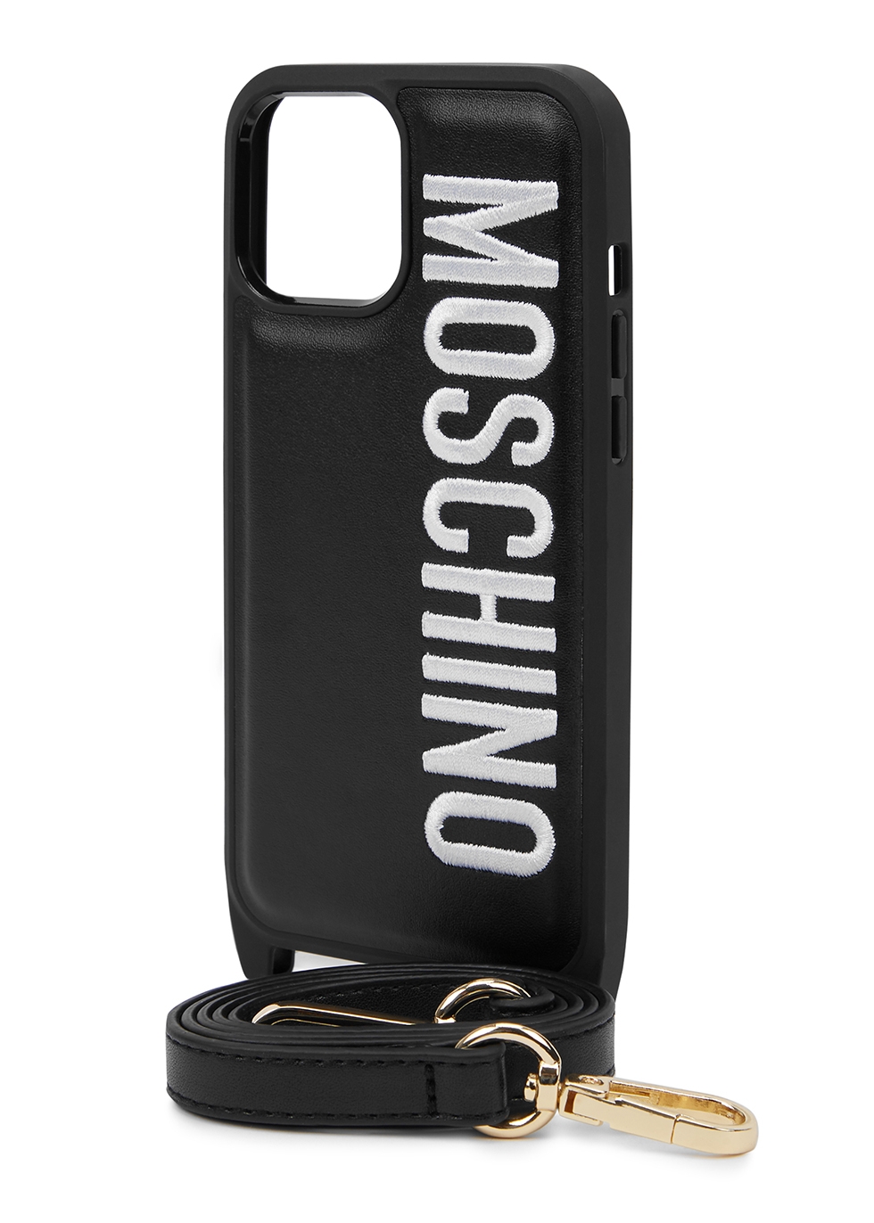 Moschino Black logo iPhone 12 Pro Max case - Harvey Nichols