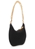 Black mini logo nylon shoulder bag - MOSCHINO