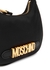Black mini logo nylon shoulder bag - MOSCHINO