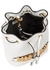 White logo leather bucket bag - MOSCHINO
