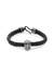 Skull-embellished braided leather bracelet - Alexander McQueen