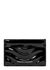 Black ribcage-debossed patent leather card holder - Alexander McQueen