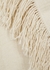 Cream fringe-trimmed cotton-blend tank - Jil Sander