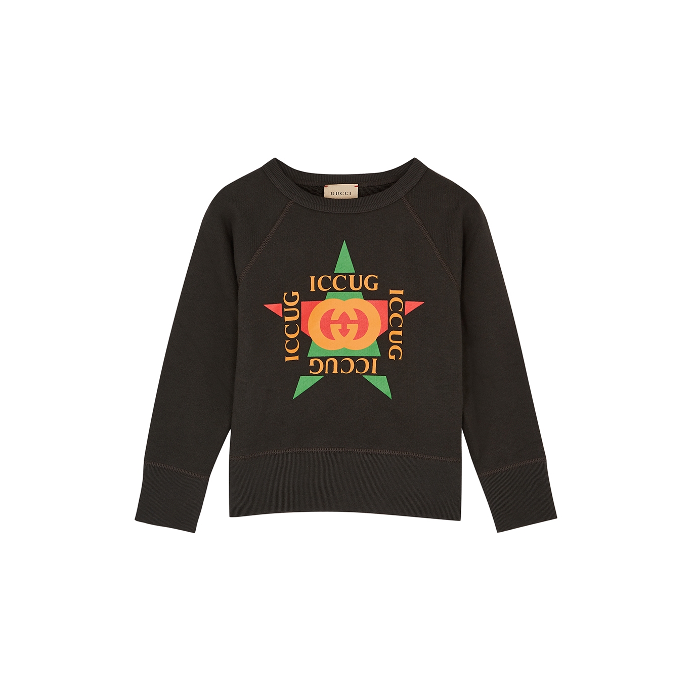 Gucci Kids Charcoal Logo-print Cotton Sweatshirt - Grey - 6 Years